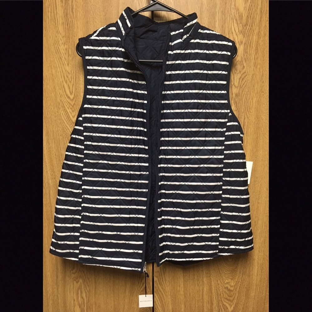 Striped reversible vest